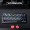 CORSAIR - K65 PLUS RGB 75% Wireless Mechanical Pre-Lubricated MLX Red Linear Switch Gaming Keyboard with Hot-Swappable Switches - Black/Gray
