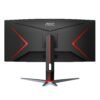 AOC - CU34G2XP 34" VA Curved Gaming Monitor, WQHD (3440x1440), 180Hz, 1ms, Freesync, HDR 400 - Black/Silver/Red