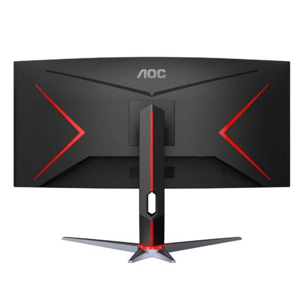 AOC - CU34G2XP 34" VA Curved Gaming Monitor, WQHD (3440x1440), 180Hz, 1ms, Freesync, HDR 400 - Black/Silver/Red