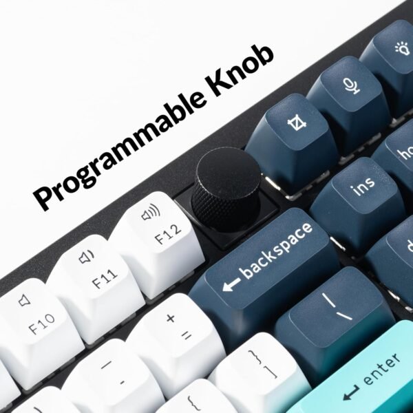 Keychron - Q6 Max 100% Custom Wireless RGB Mechanical Keyboard with Programmable QMK/VIA Hot-Swappable Brown Switch - Black