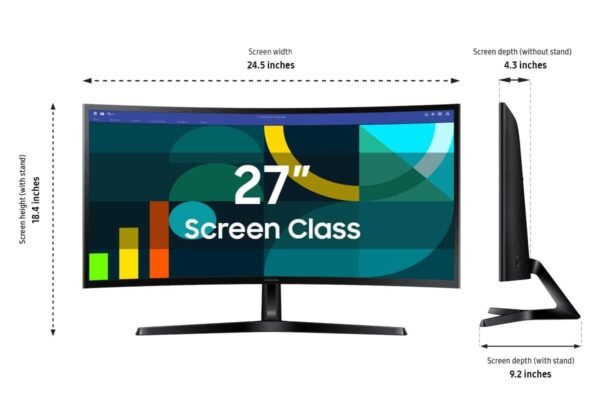 5998e4b7-32c6-480c-92a6-104528911b3a.jpg Samsung - 27" S3 (S36GD) LED FHD 100Hz Curved Monitor (HDMI, D-sub) - Black