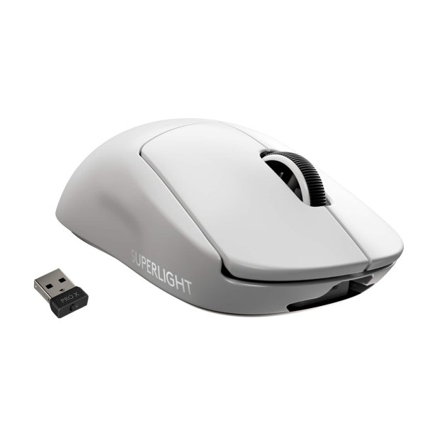 Logitech - PRO X SUPERLIGHT Lightweight Wireless Optical Gaming Mouse with HERO 25K Sensor - Wireless - White