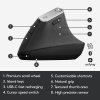 6282602cv15d.jpg Logitech - MX Vertical Advanced Wireless Optical Ergonomic Mouse with USB and Bluetooth Connection - Wireless - Graphite