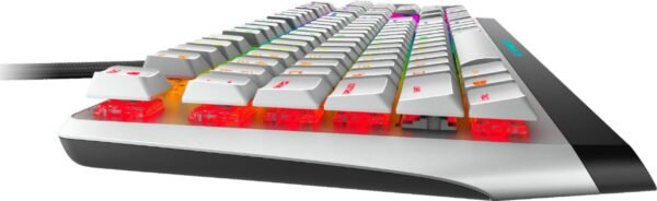 Alienware - AW510K Full-size Wired Mechanical CHERRY MX Low Profile Red Switch Gaming Keyboard with RGB Back Lighting - Lunar Light
