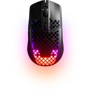 6485246_sd.jpg SteelSeries - Aerox 3 Super Light Honeycomb Wireless RGB Optical Gaming Mouse - Wireless - Onyx