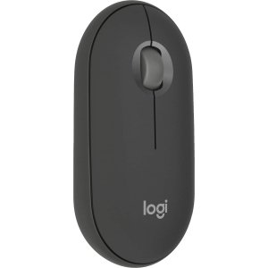 6554347_sd.jpg Logitech - Pebble Mouse 2 M350s Slim Lightweight Wireless Bluetooth Optical Silent Ambidextrous Mouse with Customizable Buttons - Wireless - Graphite