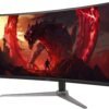 6573613ld-1.jpg Acer - Nitro Gaming 34” Curved QHD 180Hz 1ms FreeSync Premium Gaming Monitor (DisplayPort, HDMI) - Black