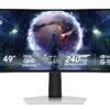 Samsung - 49" Odyssey OLED G9 (G93SD) Dual-QHD 240Hz 0.03ms G-Sync Compatible Curved Glare Free Gaming Monitor - Silver