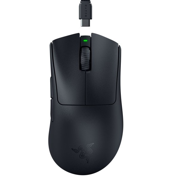 Razer - DeathAdder V3 Pro Lightweight Optical Gaming Mouse with 90 Hour Battery - Wireless - Black