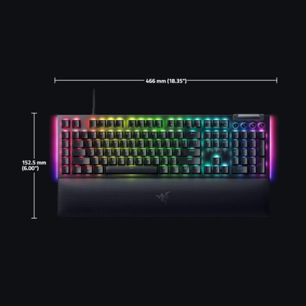 a5f4269d-9518-45c4-9595-9ba62342e029.jpg Razer - BlackWidow V4 Full Size Wired Mechanical Green Clicky Switch Gaming Keyboard with Chroma RGB Backlighting - Black