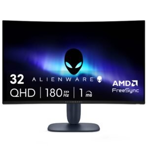 Alienware - AW3225DM 32" VA LED Curved QHD 180Hz 1ms FreeSync Gaming Monitor with HDR (HDMI, DisplayPort) - Black