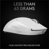 Logitech - PRO X SUPERLIGHT Lightweight Wireless Optical Gaming Mouse with HERO 25K Sensor - Wireless - White