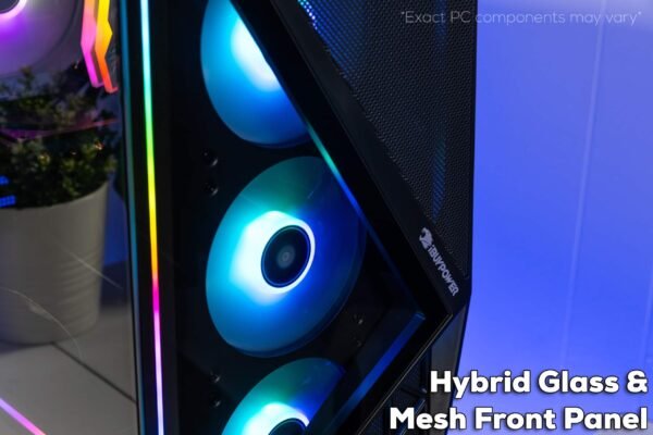 iBUYPOWER - Slate Gaming Desktop PC - AMD Ryzen 7 9800X3D, AMD Radeon RX 9070XT 16GB, 32GB DDR5 RGB,2TB NVMe SSD - Black